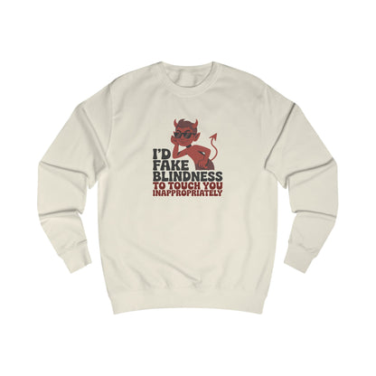 Fake Blindness? The Devil Made Me Do It! — Retro Sweatshirt (Light)