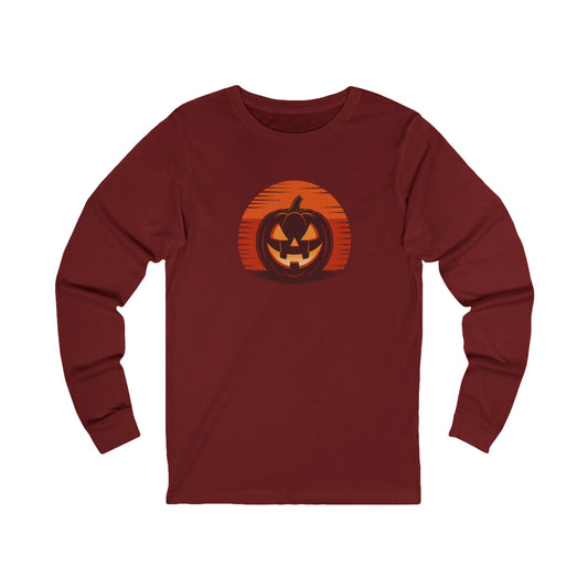 Retro Jack: Sliced Sunset — Halloween Sunset Long Sleeve (Dark)