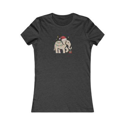 White Elephant Season — Retro Christmas Graphic Women's Tee (Dark)