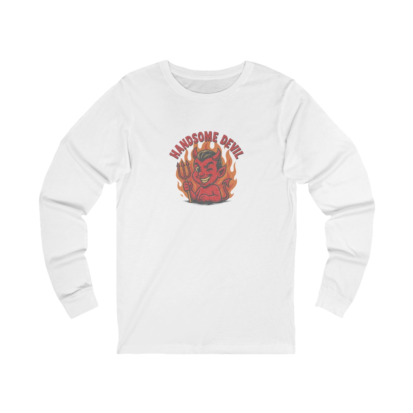 Handsome Devil — Fiery Retro Halloween Long Sleeve (Light)