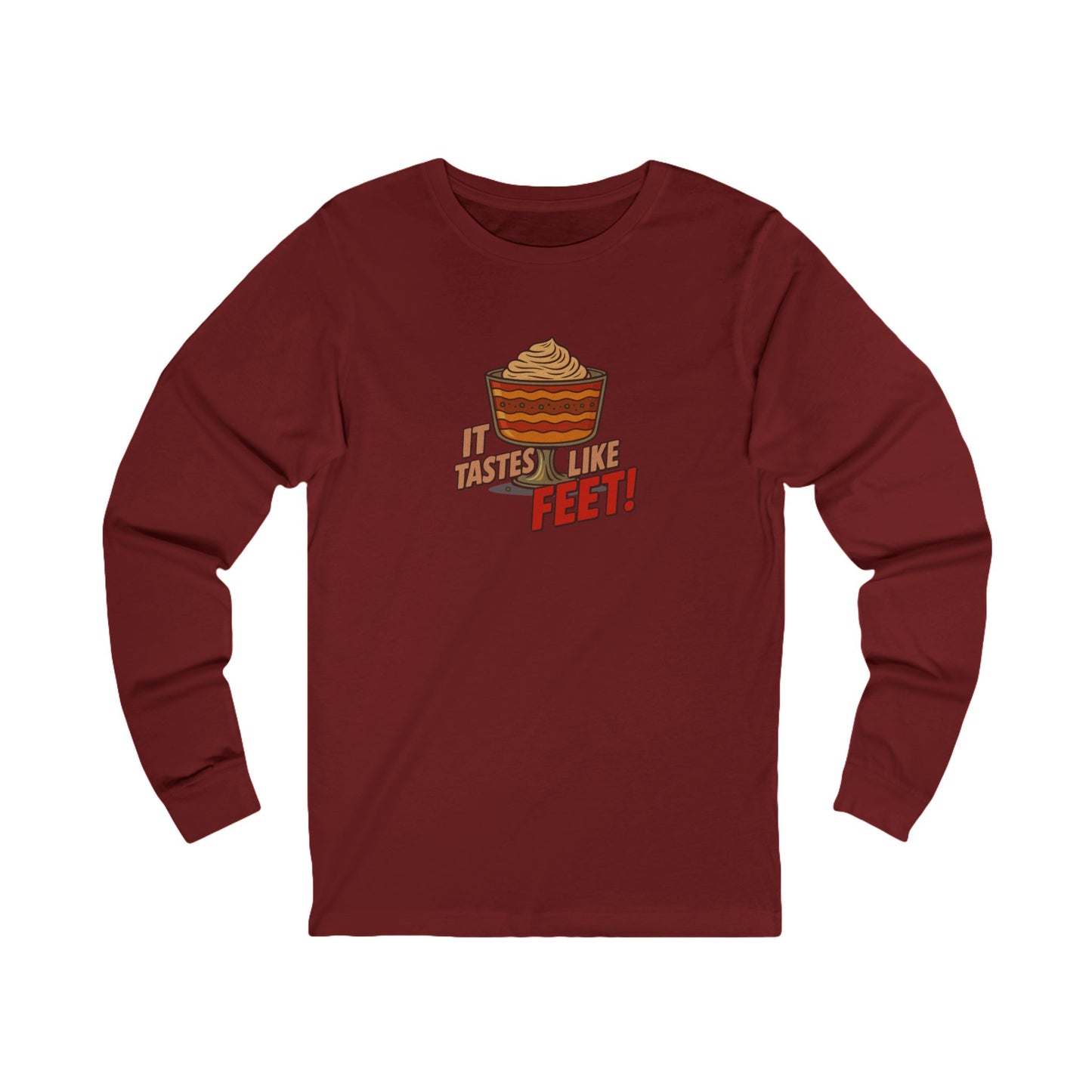 It Tastes Like Feet! — Thanksgiving Trifle Retro Long Sleeve (Dark)