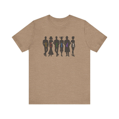 The Usual Suspects, Properly Armed — Clue Retro Tee (Light)