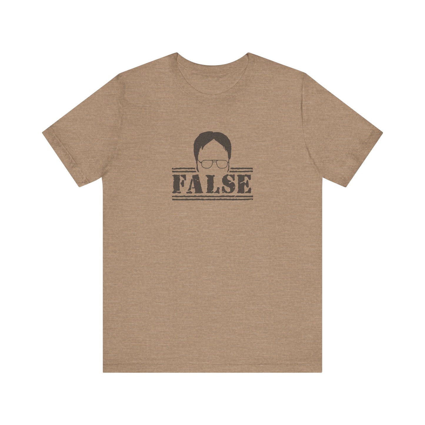 Dwight Schrute FALSE —  The Office-Inspired Retro Tee (Light)