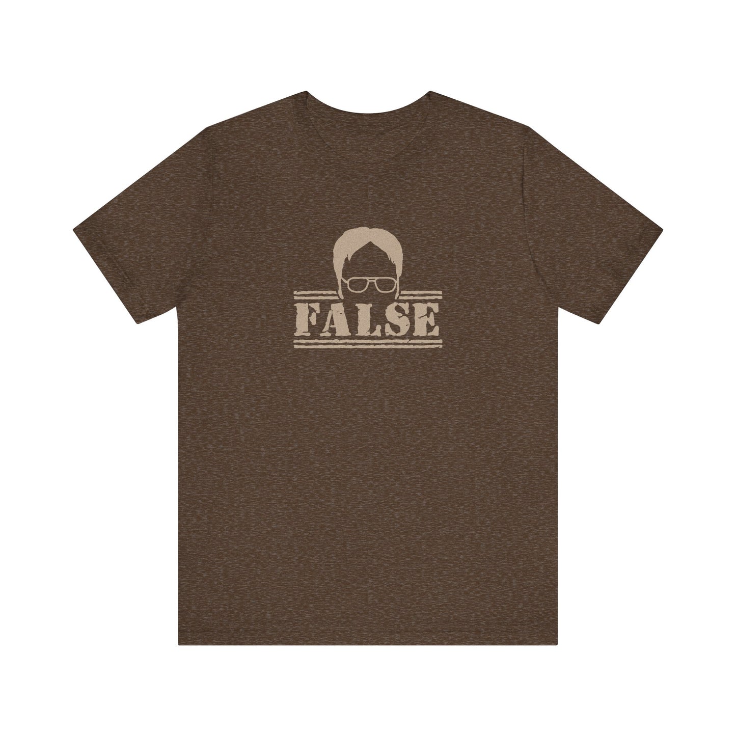 Dwight Schrute FALSE —  The Office-Inspired Retro Tee (Dark)