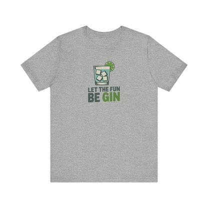 Party Starter: Let the Fun Be Gin – Cocktail Retro Tee (Light)