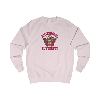 Antisocial Butterfly (Female) — Retro Workout Sweatshirt (Light)
