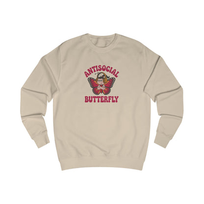 Antisocial Butterfly (Female) — Retro Workout Sweatshirt (Light)