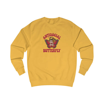 Antisocial Butterfly (Female) — Retro Workout Sweatshirt (Light)