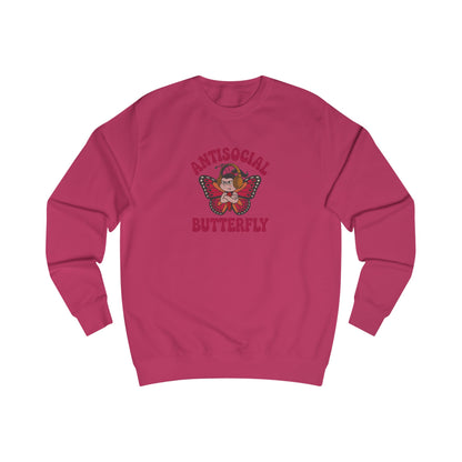 Antisocial Butterfly (Female) — Retro Workout Sweatshirt (Light)
