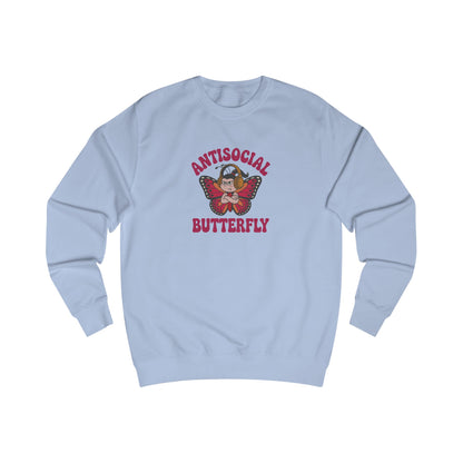 Antisocial Butterfly (Female) — Retro Workout Sweatshirt (Light)