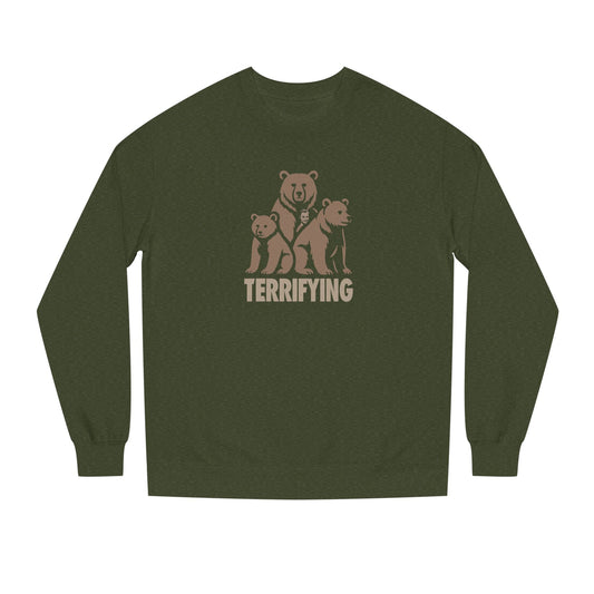 Bears Are Terrifying — Retro Silhouette Sweatshirt (Dark)