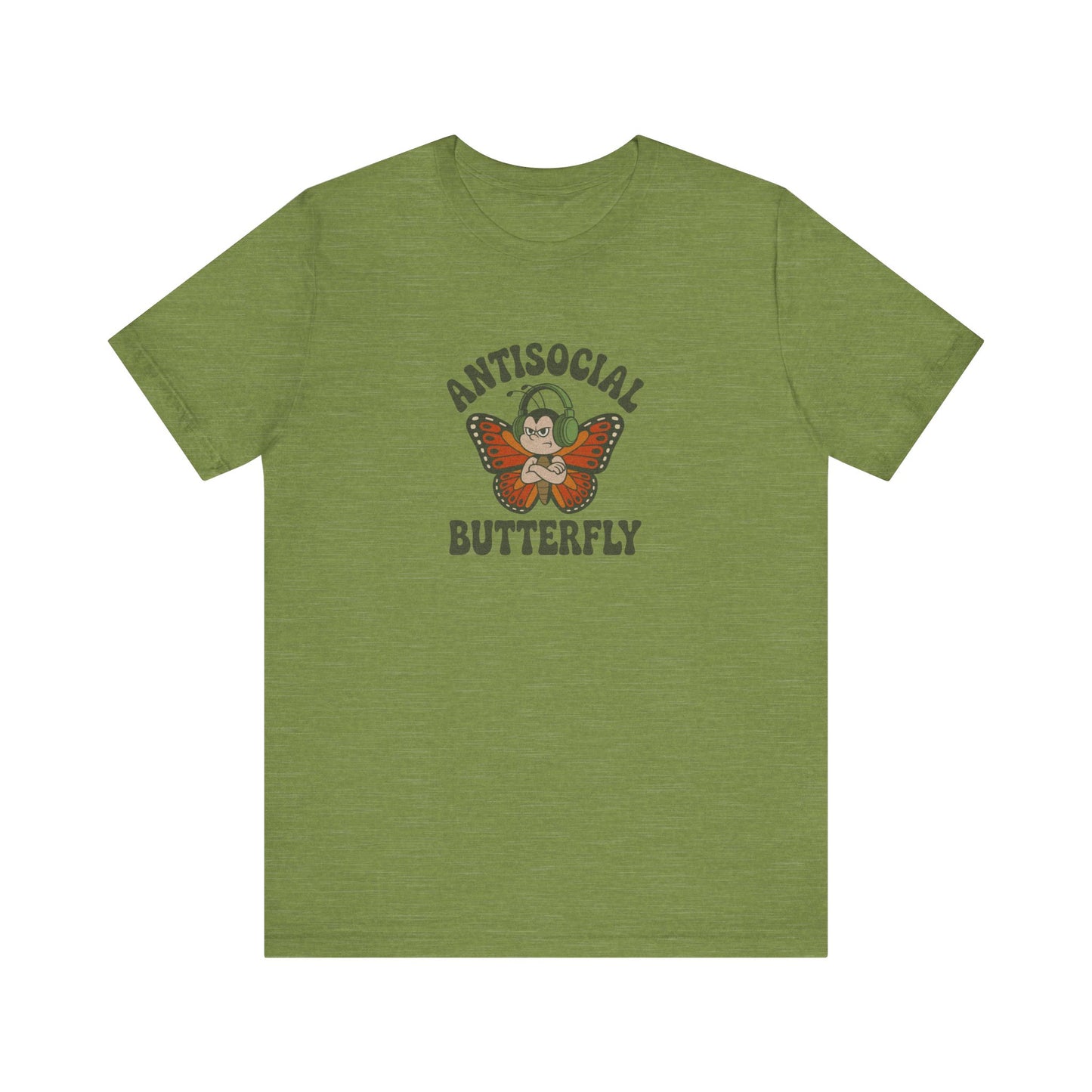 Antisocial Butterfly (Male) — Retro Workout Tee (Light)
