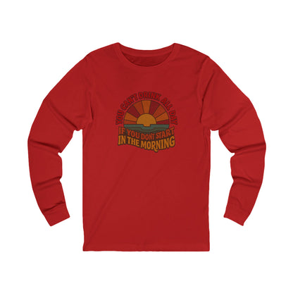 You Can't Drink All Day PSA — Retro Sunrise Long Sleeve (Light)
