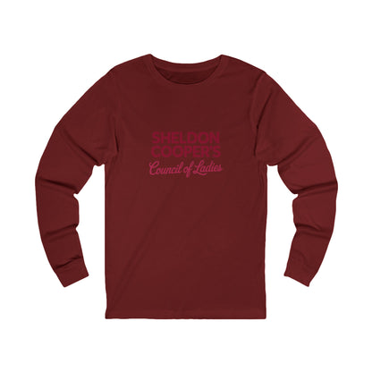 Sheldon Cooper’s Council of Ladies — TBBT Retro Long Sleeve (Dark)