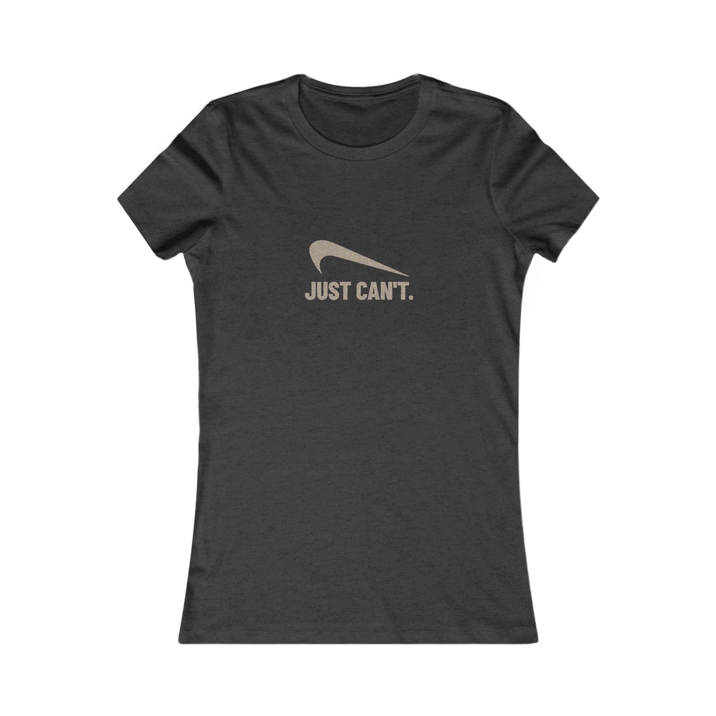 Just Can’t Athletic Parody — Retro Workout Women's Tee (Dark)
