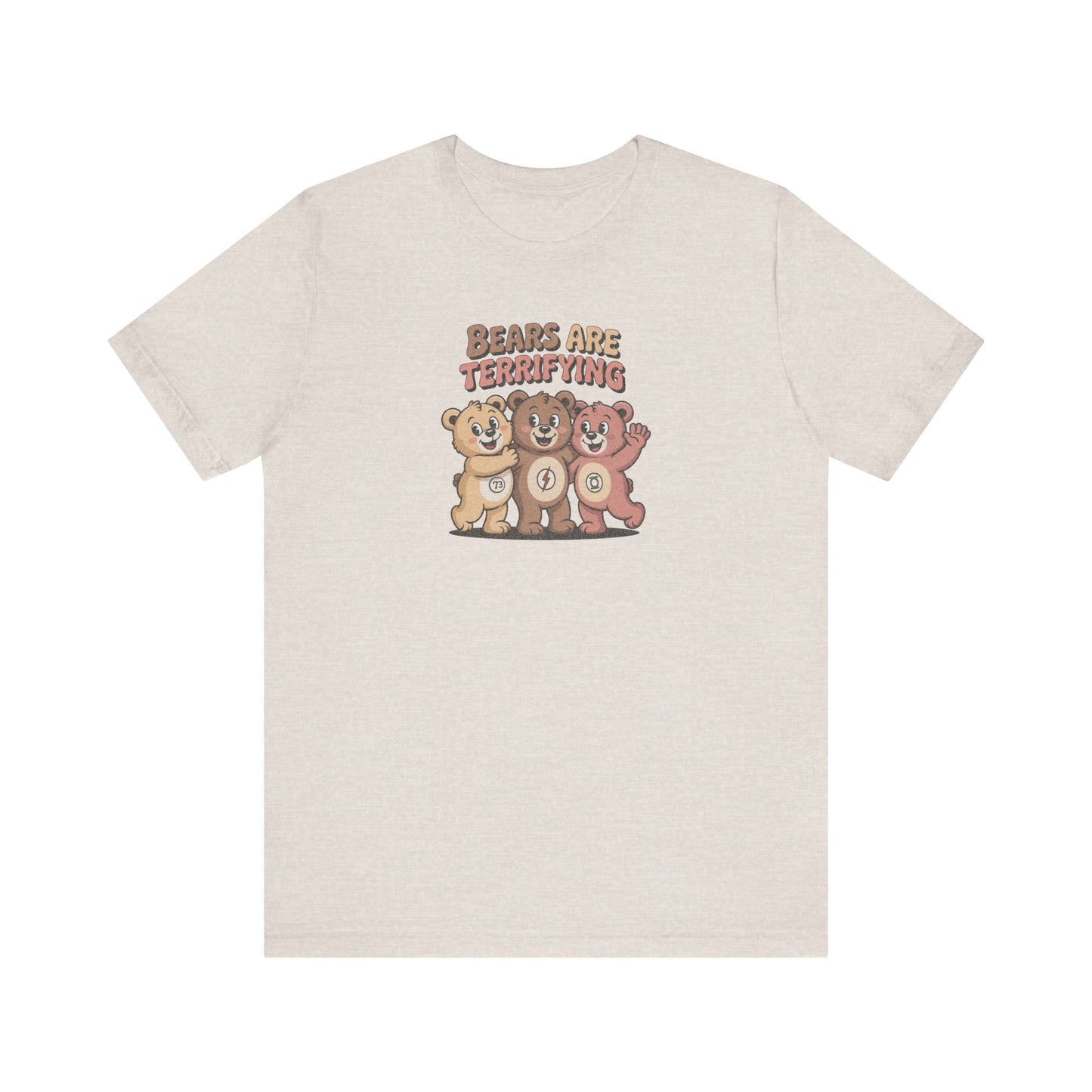 Bears Are Terrifying (Cute Remix) — Retro Tee (Light)
