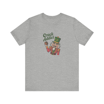 Crack Addict Nutcracker — Vintage Christmas Retro Tee (Light)