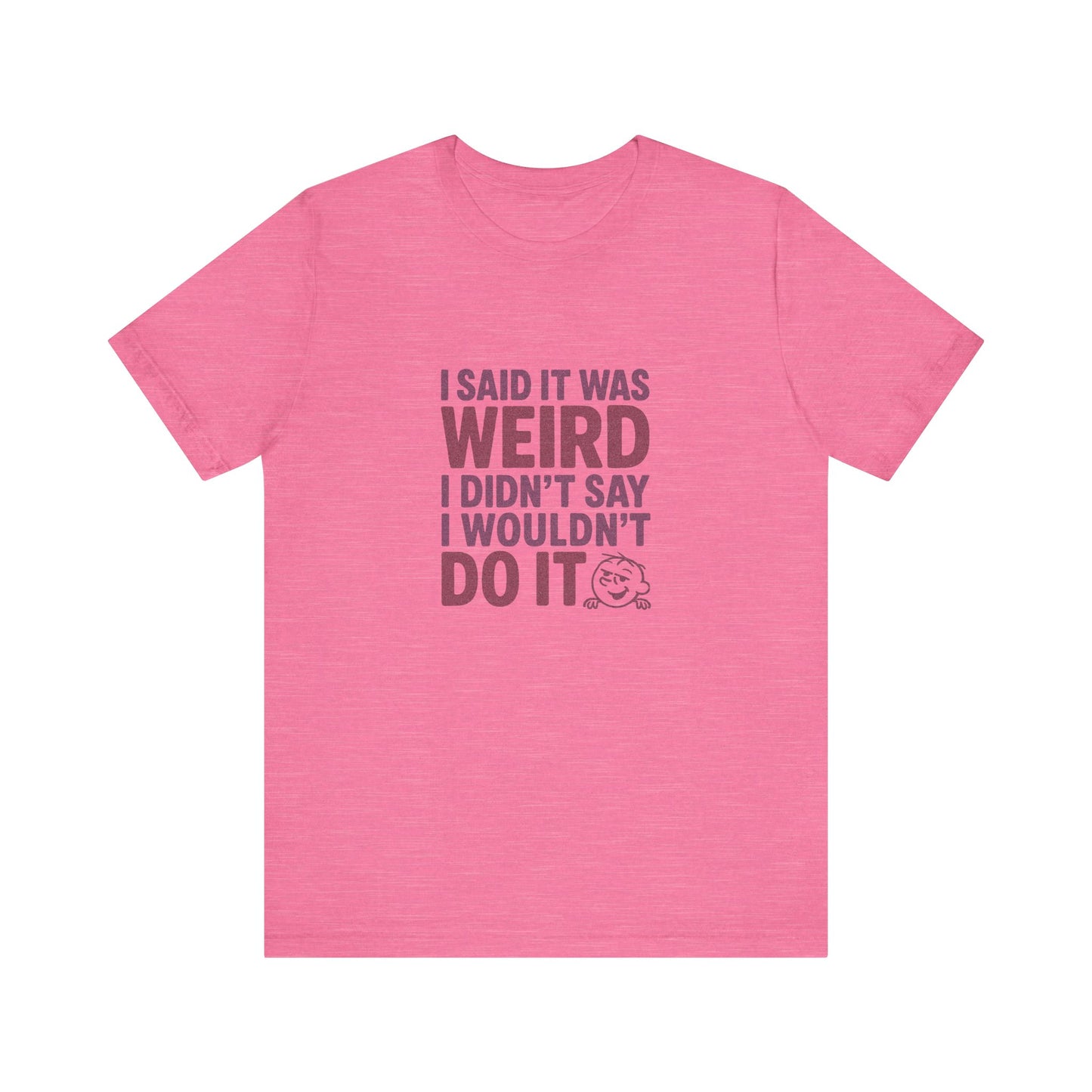 It's Weird, But I'm Interested (Colorful) — Retro Tee (Light)