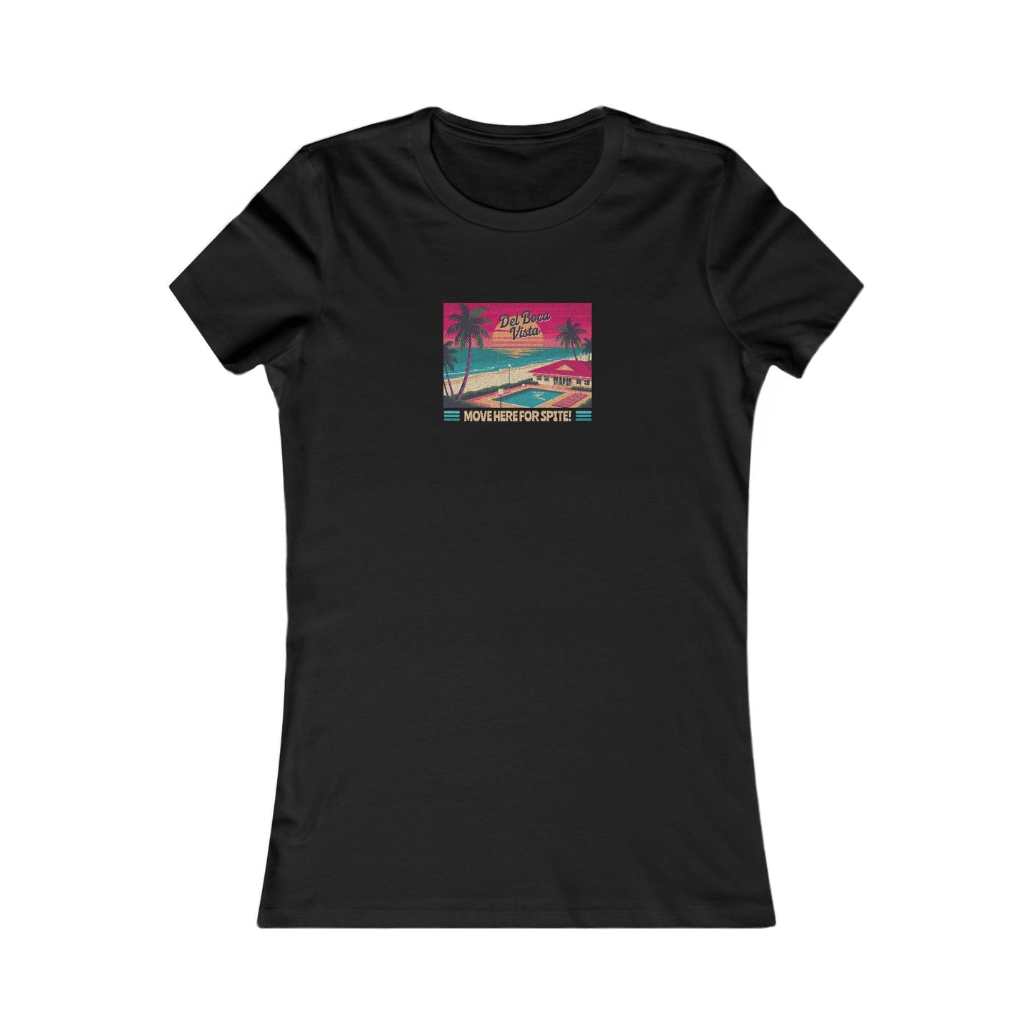 Del Boca Vista (Move Here For Spite!) — Seinfeld Women's Tee (Dark)
