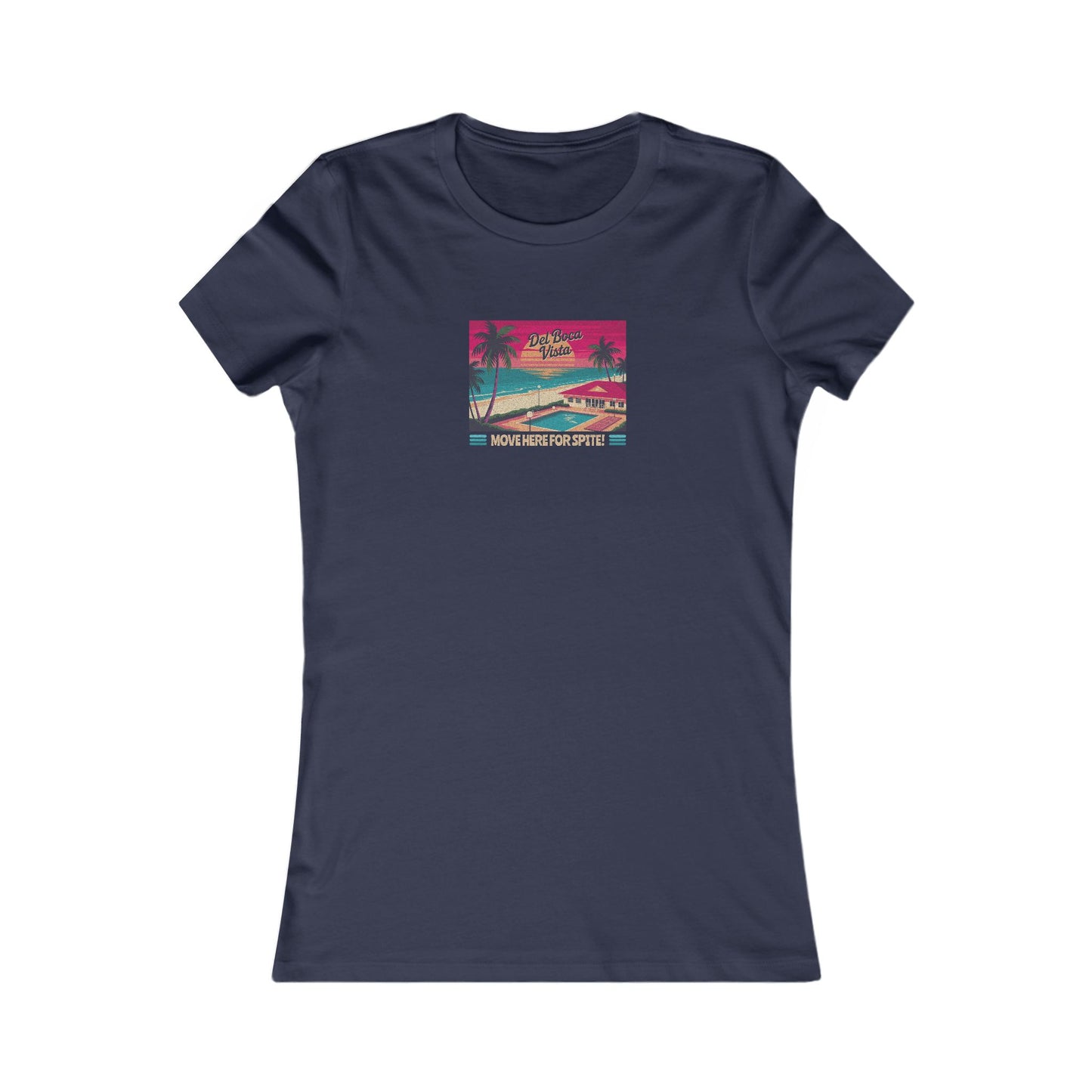 Del Boca Vista (Move Here For Spite!) — Seinfeld Women's Tee (Dark)