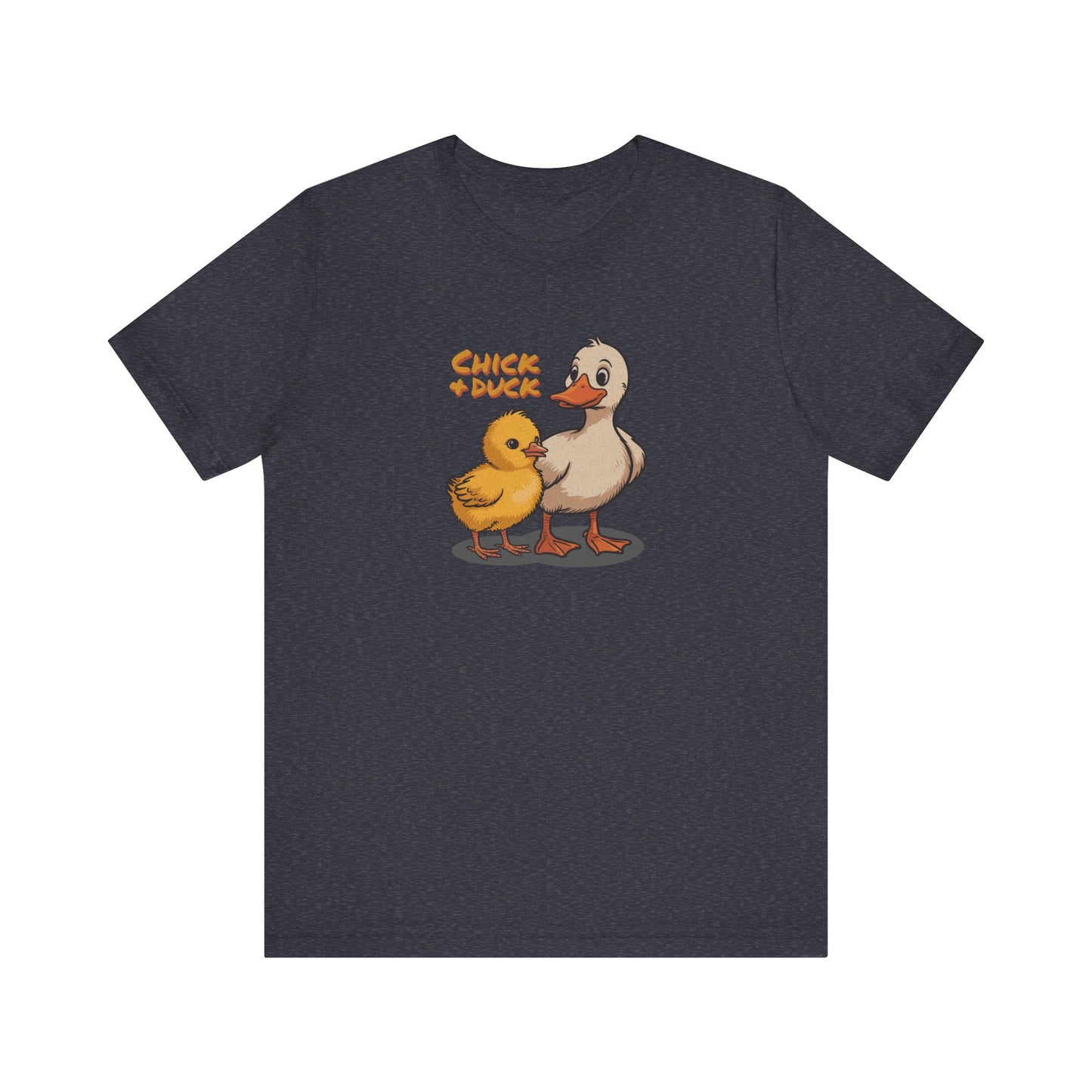 The Chick and the Duck — Friends Retro Tee (Dark)