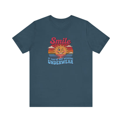 Smile If You’re Not Wearing Underwear — Retro Tee (Dark)