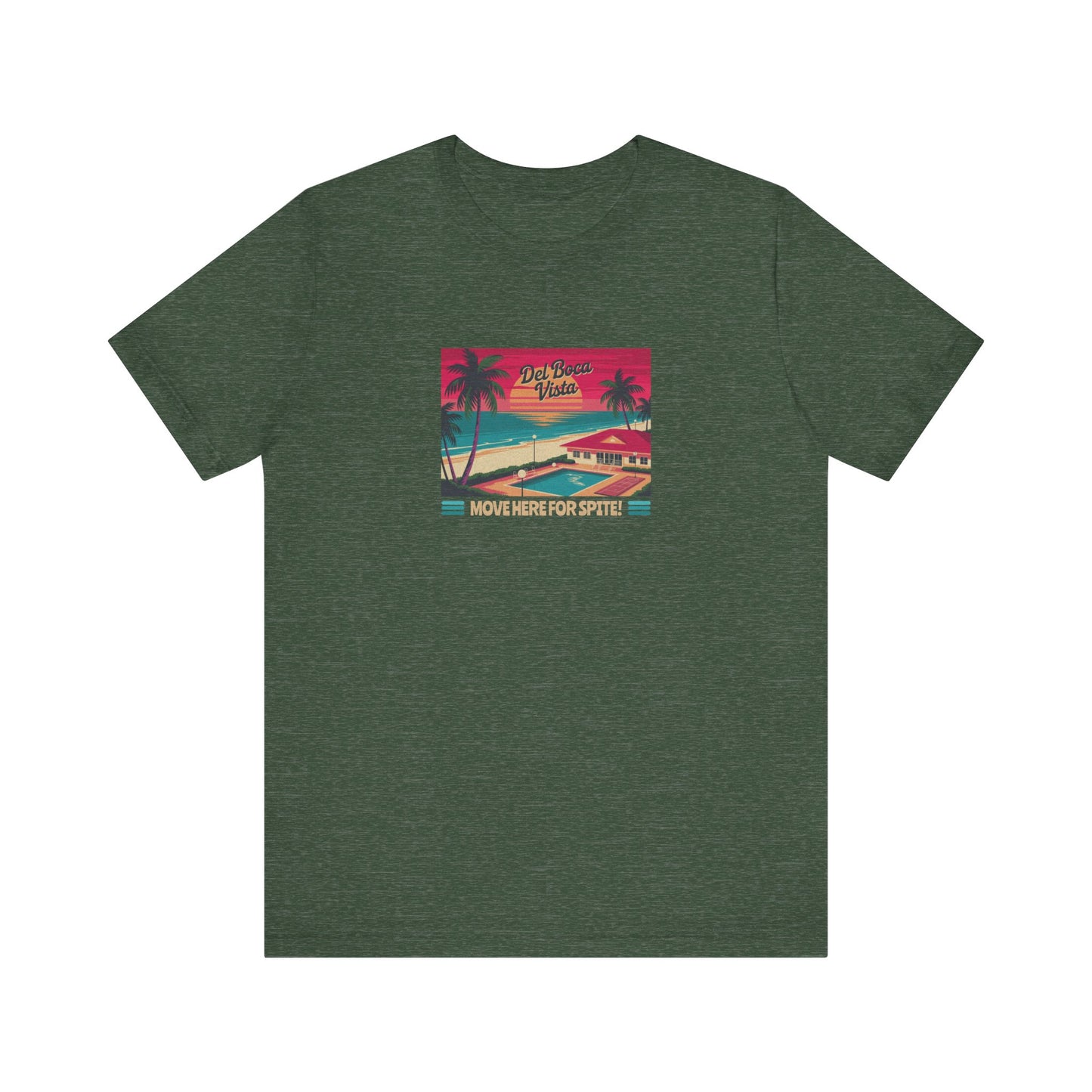 Del Boca Vista (Move Here For Spite!) — Seinfeld Retro Tee (Dark)