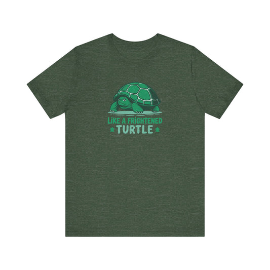 Like a Frightened Turtle — George Costanza Shrinkage Retro Tee (Dark)