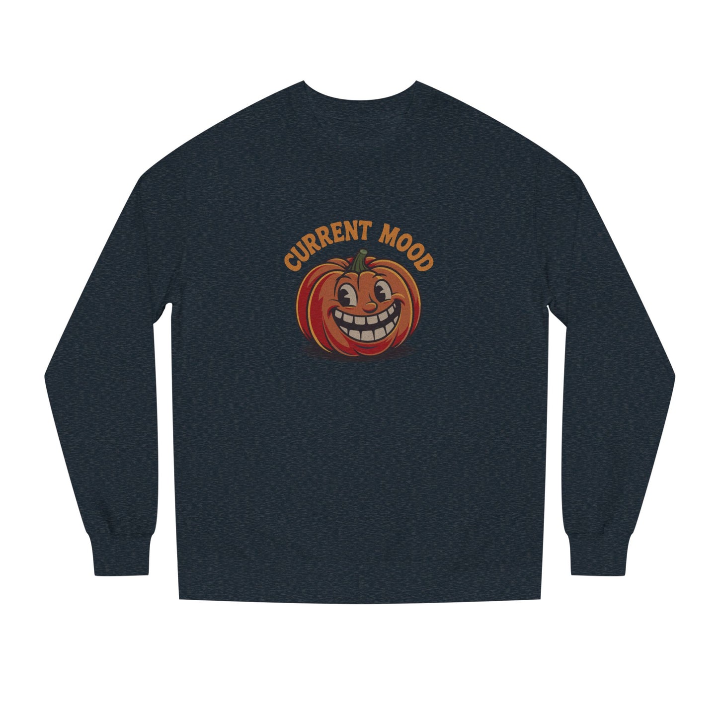 Current Mood (Toothy Jack) — Retro Halloween Sweatshirt (Dark)