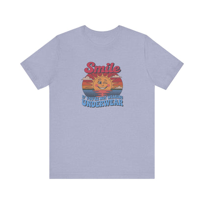 Smile If You’re Not Wearing Underwear — Retro Tee (Light)