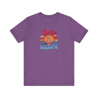 Smile If You’re Not Wearing Underwear — Retro Tee (Dark)