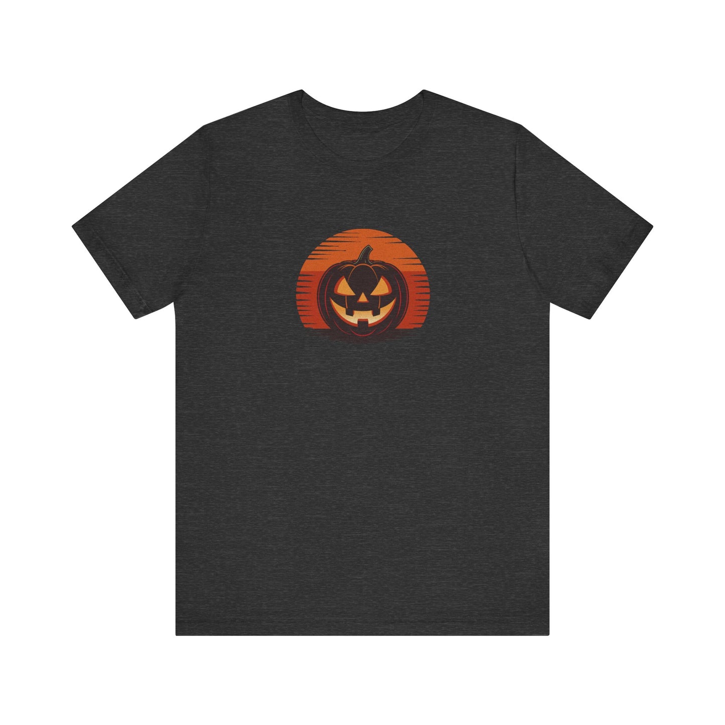 Retro Jack: Sliced Sunset — Halloween Sunset Tee (Dark)
