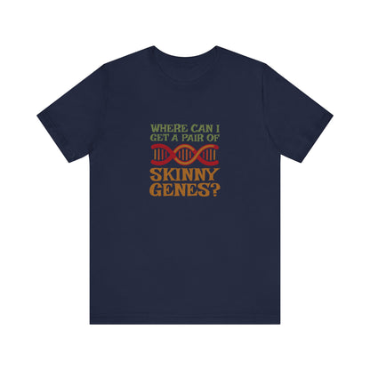 Pair of Skinny Genes (Colorful) — Retro Graphic Tee (Dark)