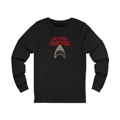 No Lives Matter — Jaws-Inspired Retro Long Sleeve (Dark)