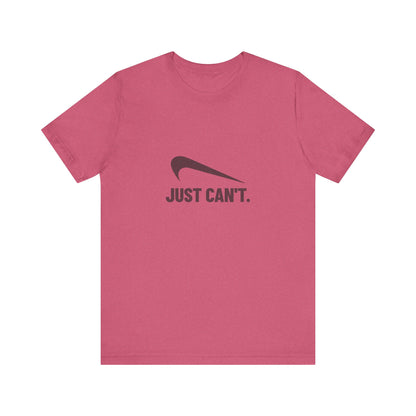 Just Can’t Athletic Parody — Retro Workout Tee (Light)