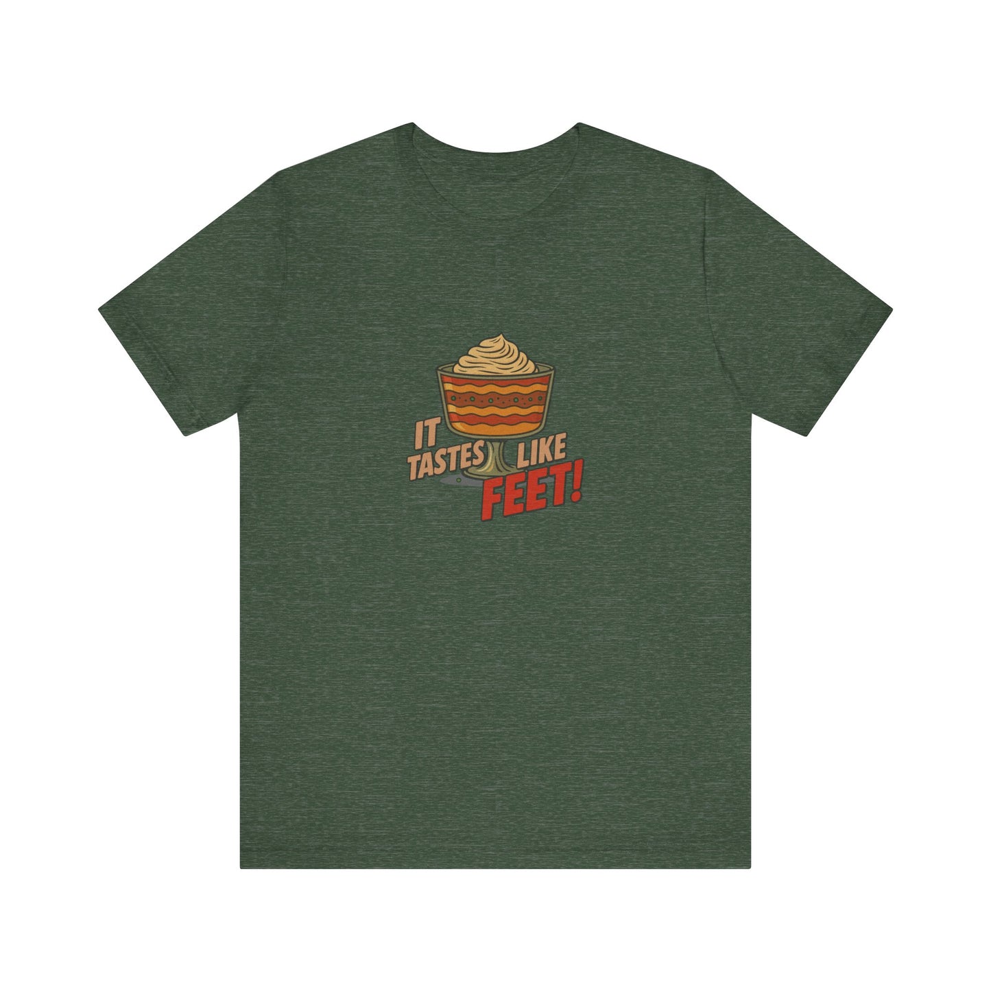 It Tastes Like Feet! — Thanksgiving Trifle Retro Tee (Dark)