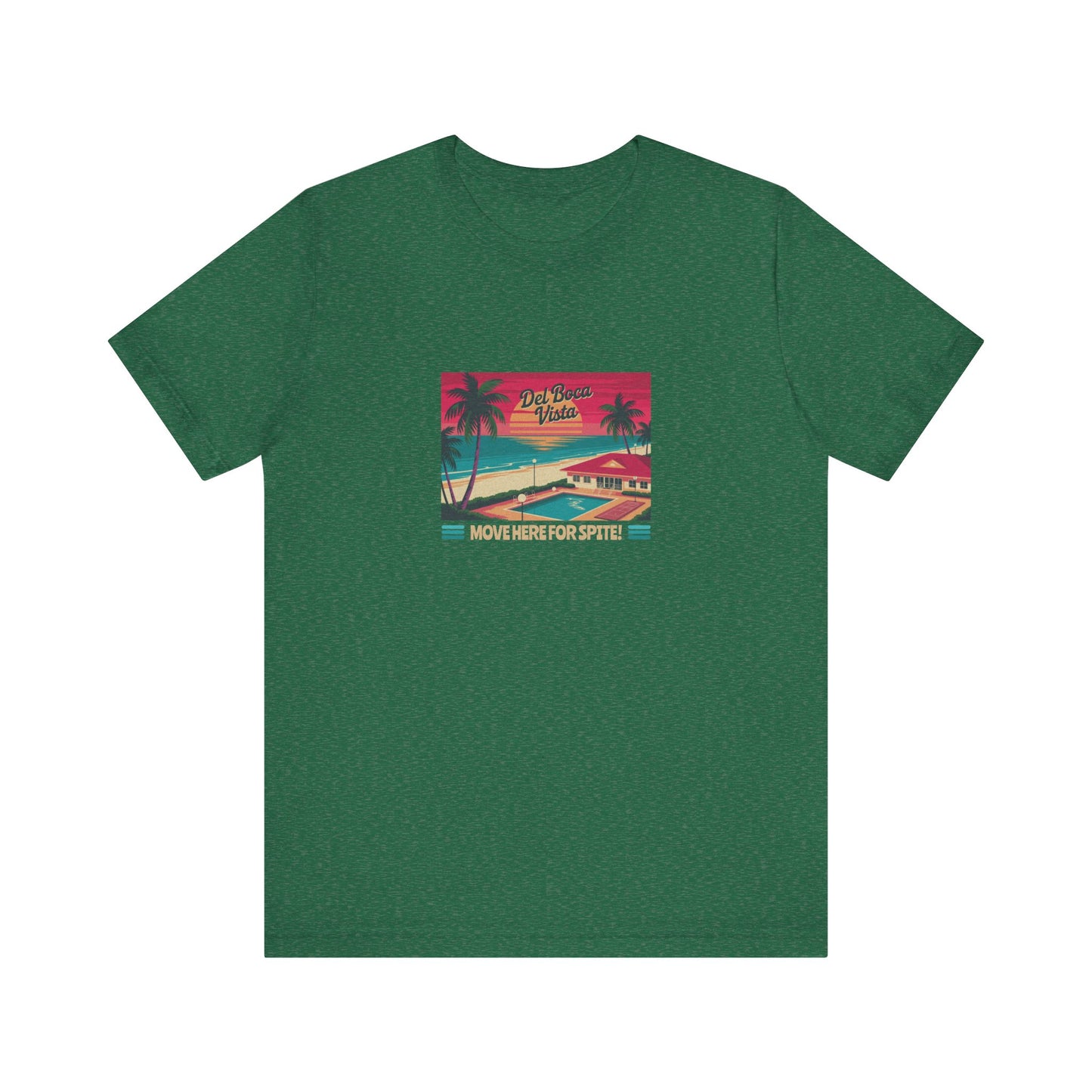 Del Boca Vista (Move Here For Spite!) — Seinfeld Retro Tee (Dark)
