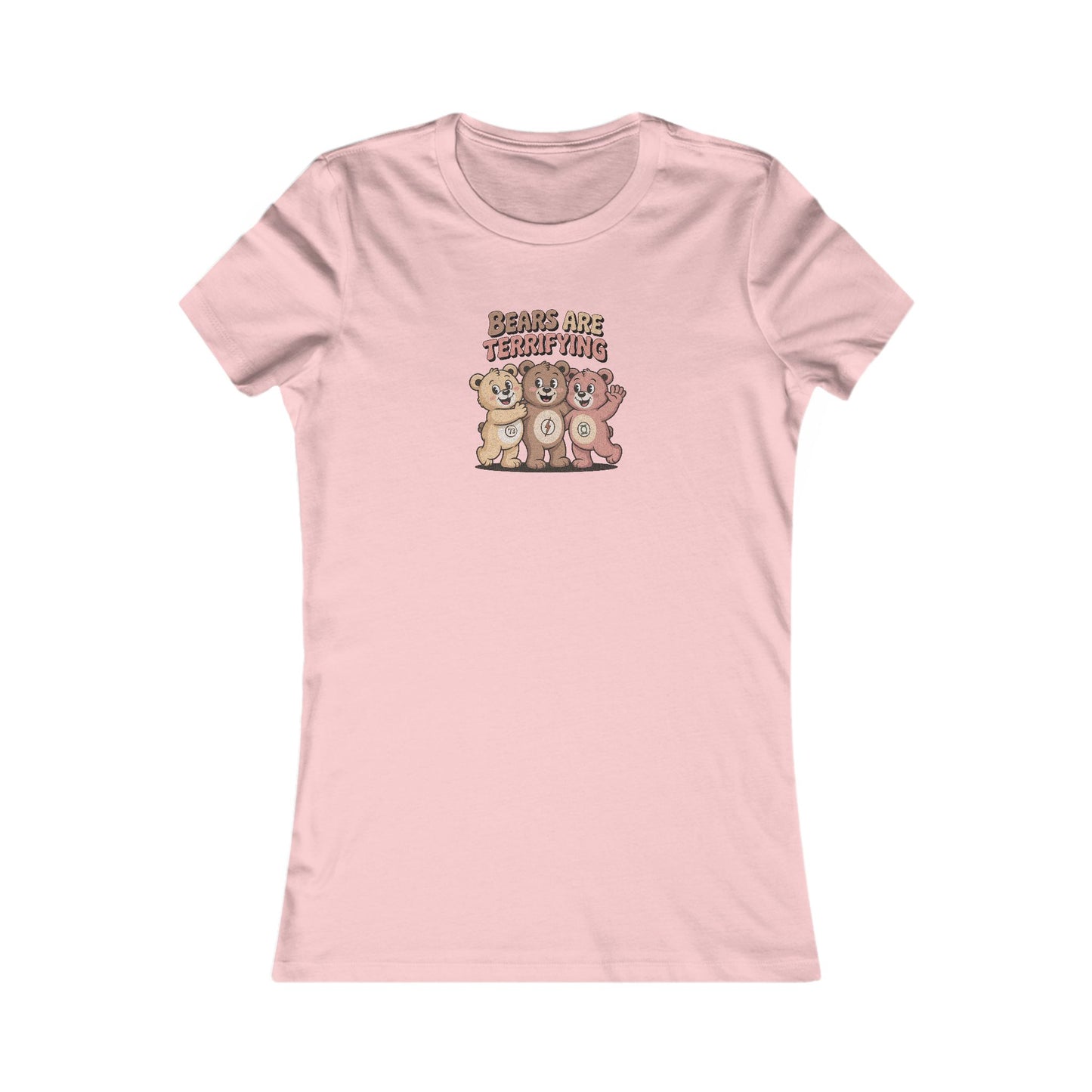 Bears Are Terrifying (Cute Remix) — Retro Women's Tee (Light)