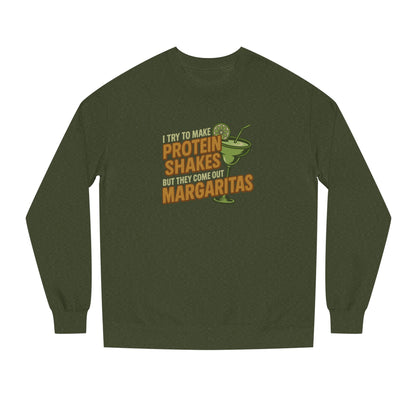 Protein Shakes (Oops, All Margaritas) — Retro Sweatshirt (Dark)