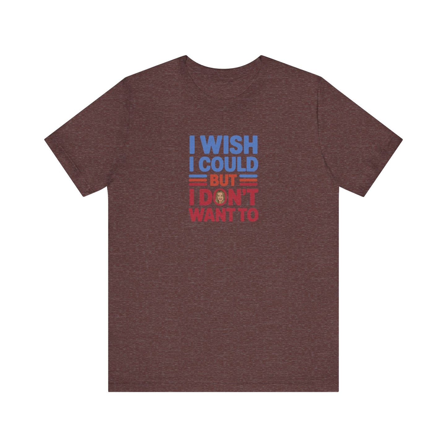 I Wish I Could, But I Don't Want To — Phoebe Buffay Retro Tee (Dark)