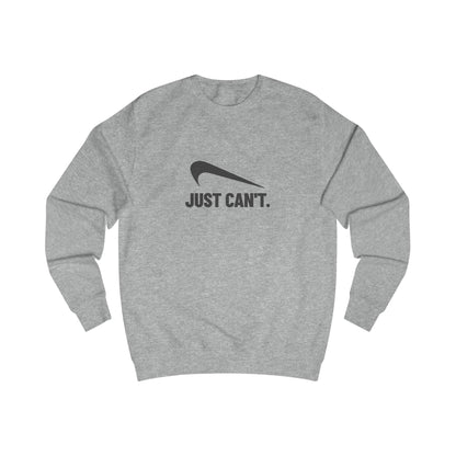 Just Can’t Athletic Parody — Retro Workout Sweatshirt (Light)