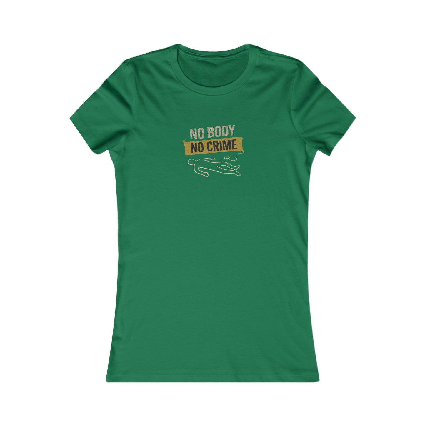 No Body, No Crime — Psych Crime Scene Retro Women's Tee (Dark)