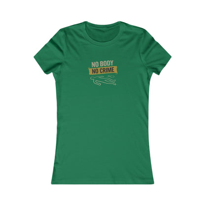 No Body, No Crime — Psych Crime Scene Retro Women's Tee (Dark)