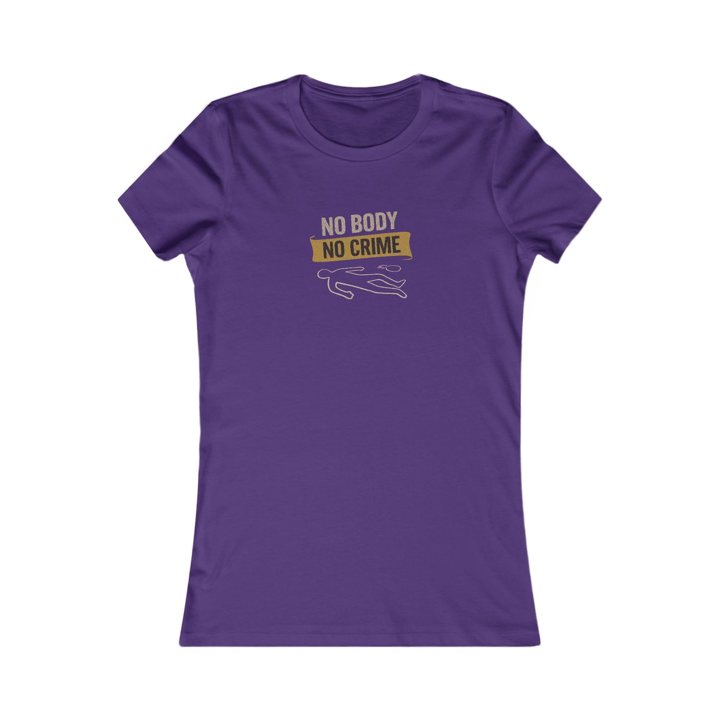 No Body, No Crime — Psych Crime Scene Retro Women's Tee (Dark)