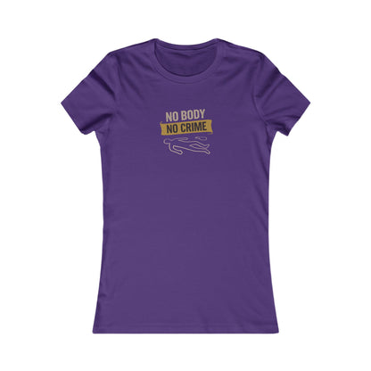 No Body, No Crime — Psych Crime Scene Retro Women's Tee (Dark)