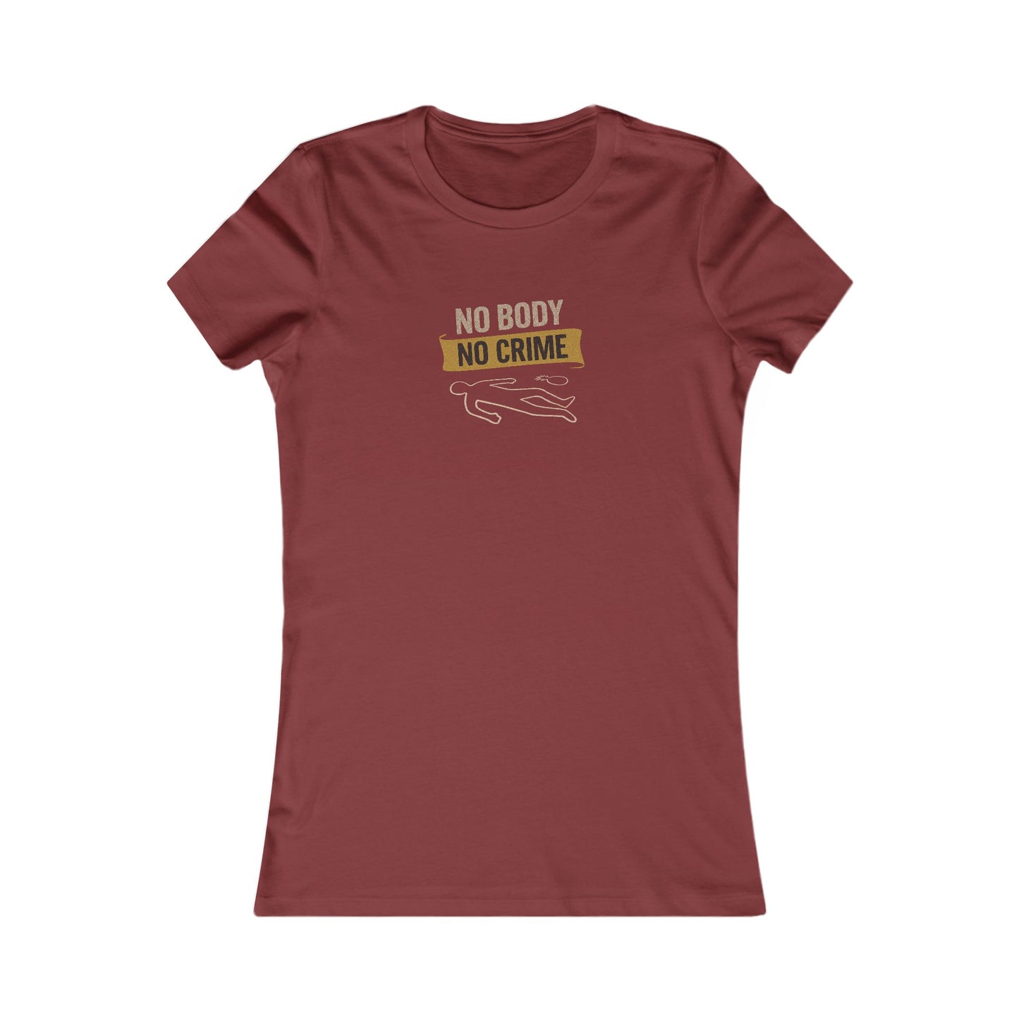 No Body, No Crime — Psych Crime Scene Retro Women's Tee (Dark)