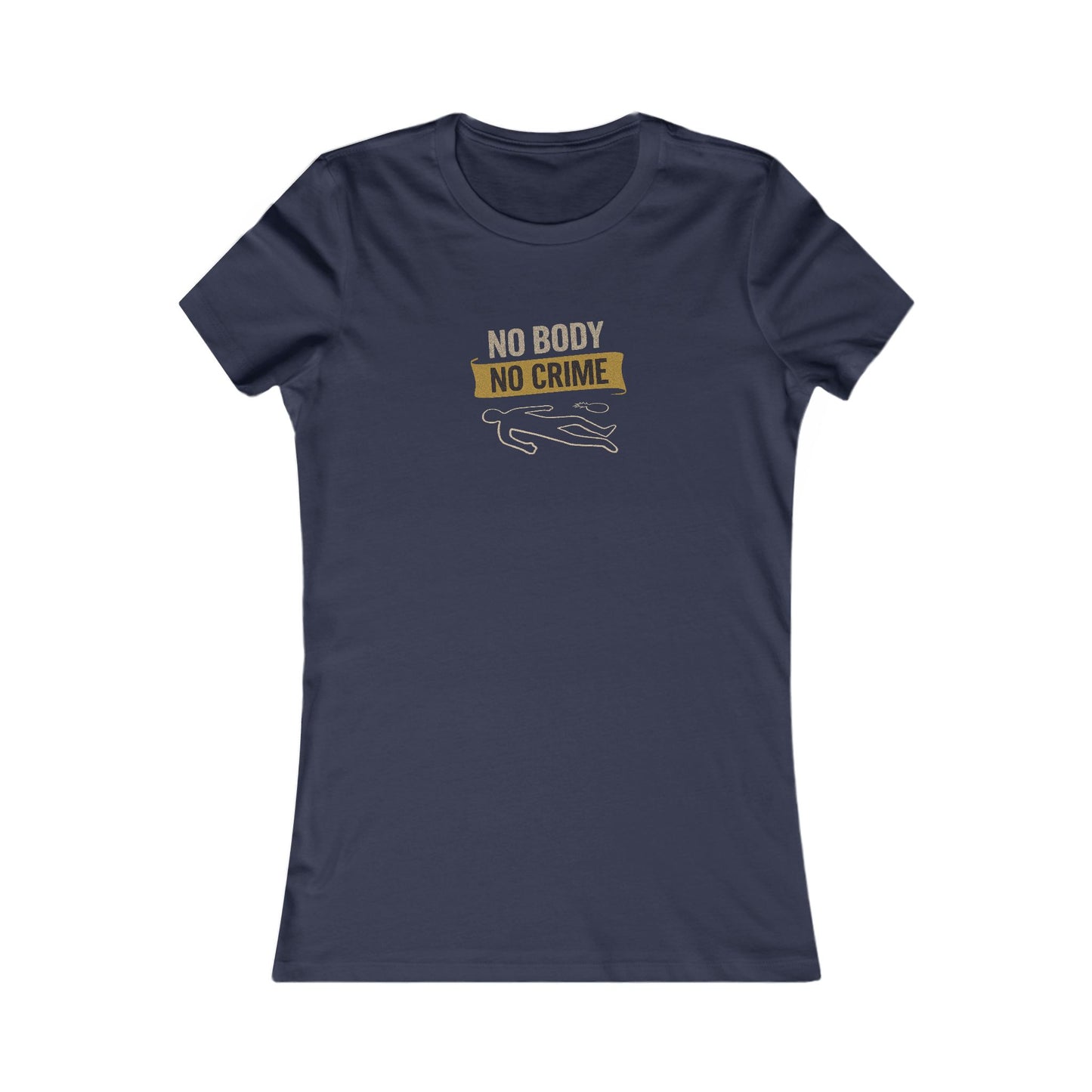 No Body, No Crime — Psych Crime Scene Retro Women's Tee (Dark)