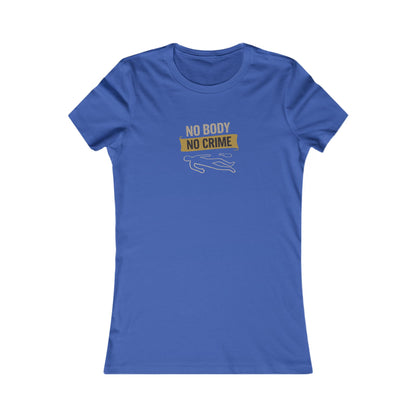 No Body, No Crime — Psych Crime Scene Retro Women's Tee (Dark)