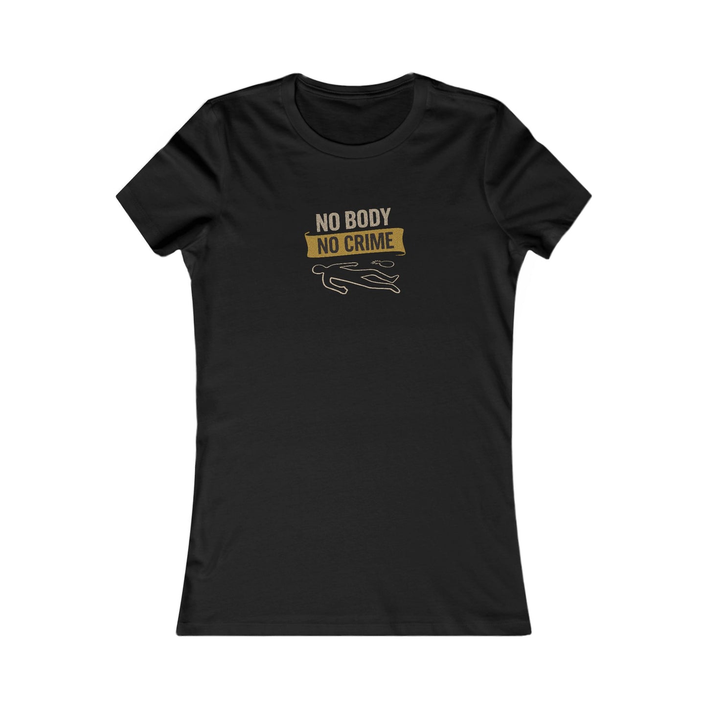 No Body, No Crime — Psych Crime Scene Retro Women's Tee (Dark)
