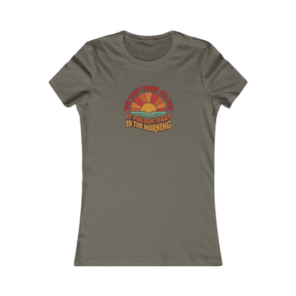 You Can't Drink All Day PSA — Retro Sunrise Women's Tee (Dark)